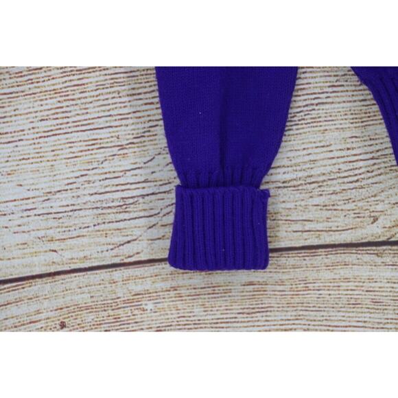 VINTAGE Cheerleader Womens Size Small Pleated Skirt & Knit Sweater Set Purple - Picture 3 of 14